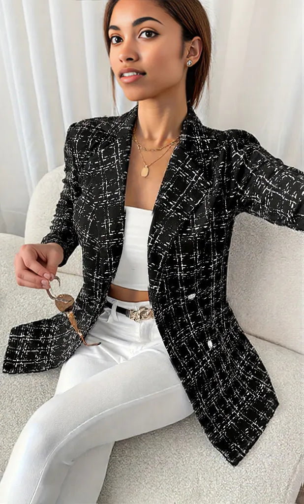 Tweed Double-Breasted Blazer