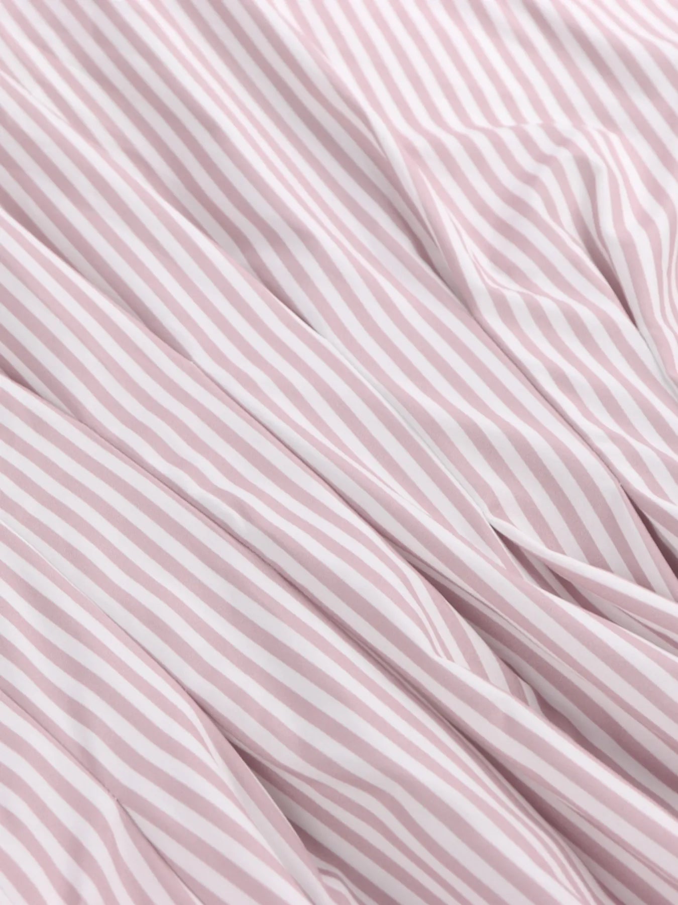 Striped Short Sleeve Button-Up Shirt Blush Pink
