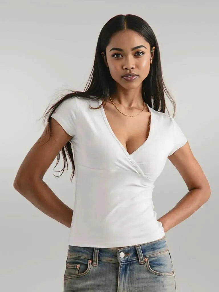 Surplice Short Sleeve T-Shirt White