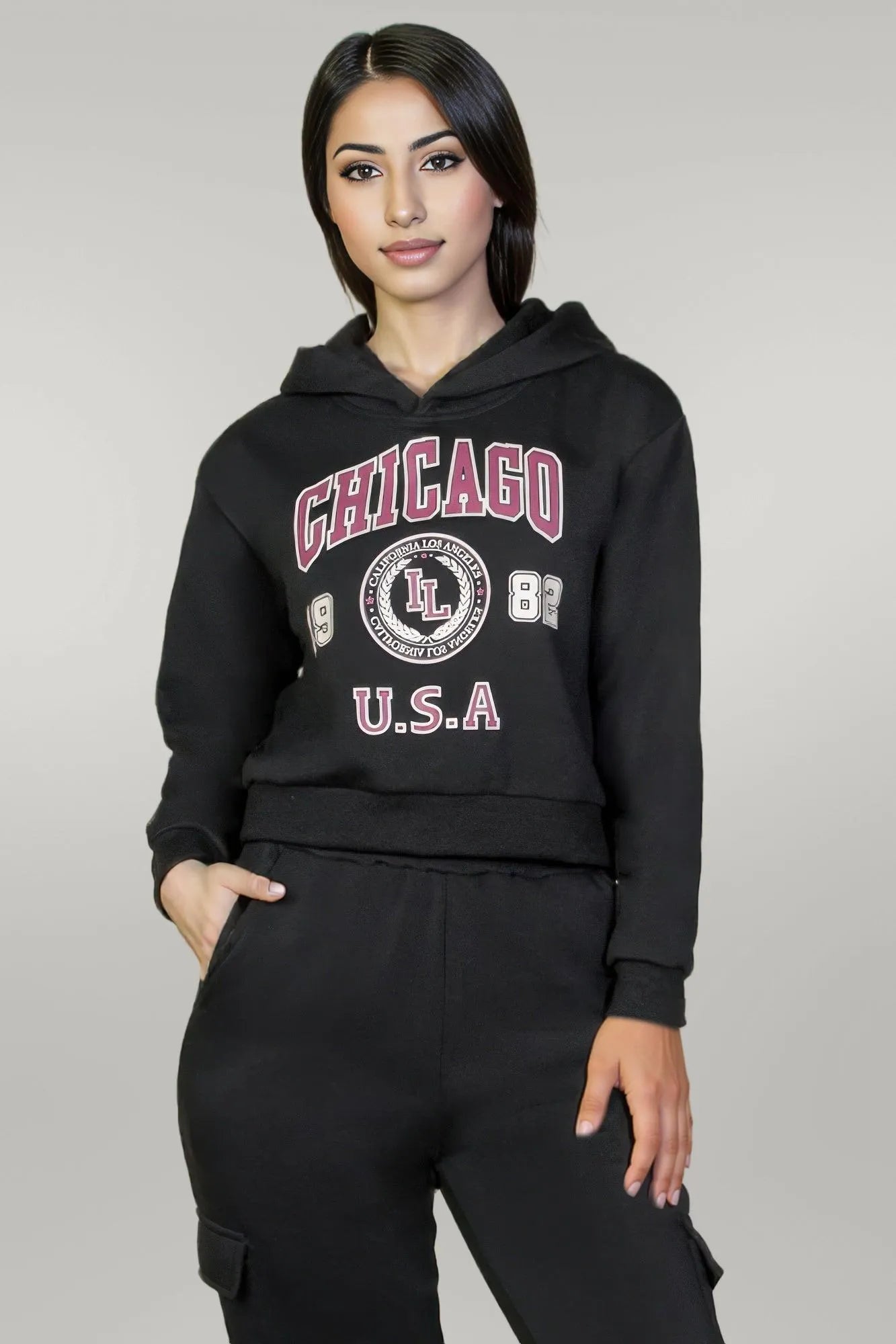 Graphic Drop Shoulder Pull Over Hoodie