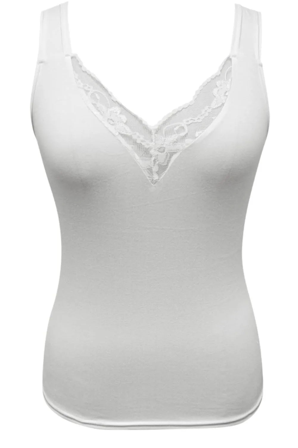Full Size Lace Detail V-Neck Tank