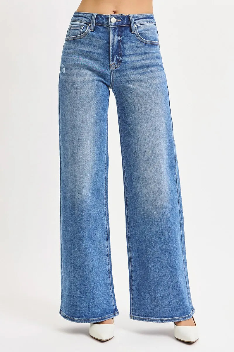 RISEN Full Size High Rise Wide Leg Jeans