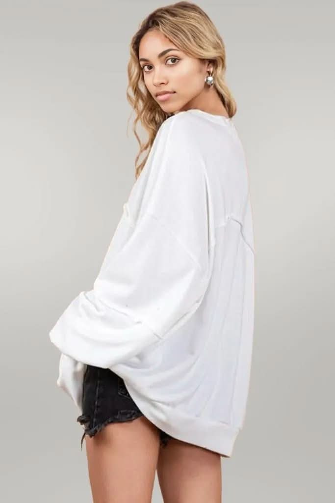 Ces Femme Exposed Seam Long Sleeve Sweatshirt