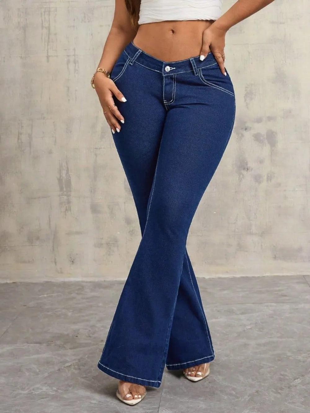 Flare Jeans with Pockets Dark