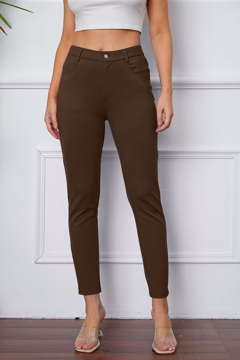StretchyStitch Pants by Basic Bae Dusty Blue