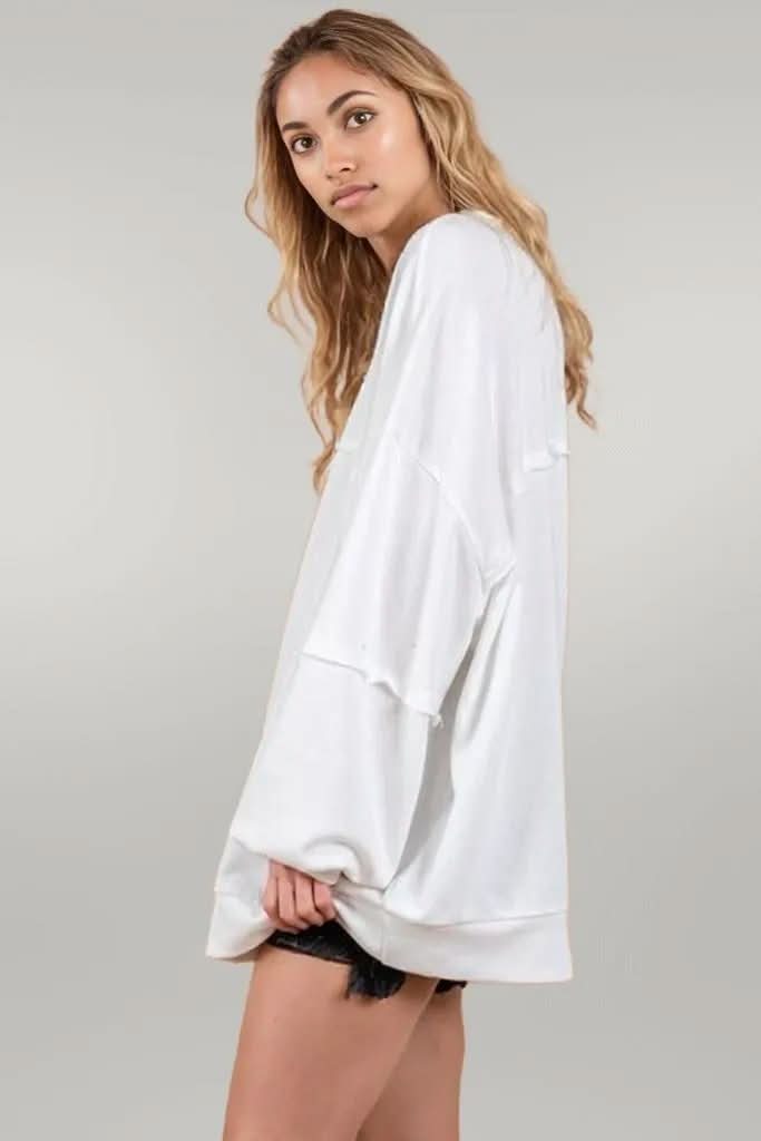 Ces Femme Exposed Seam Long Sleeve Sweatshirt