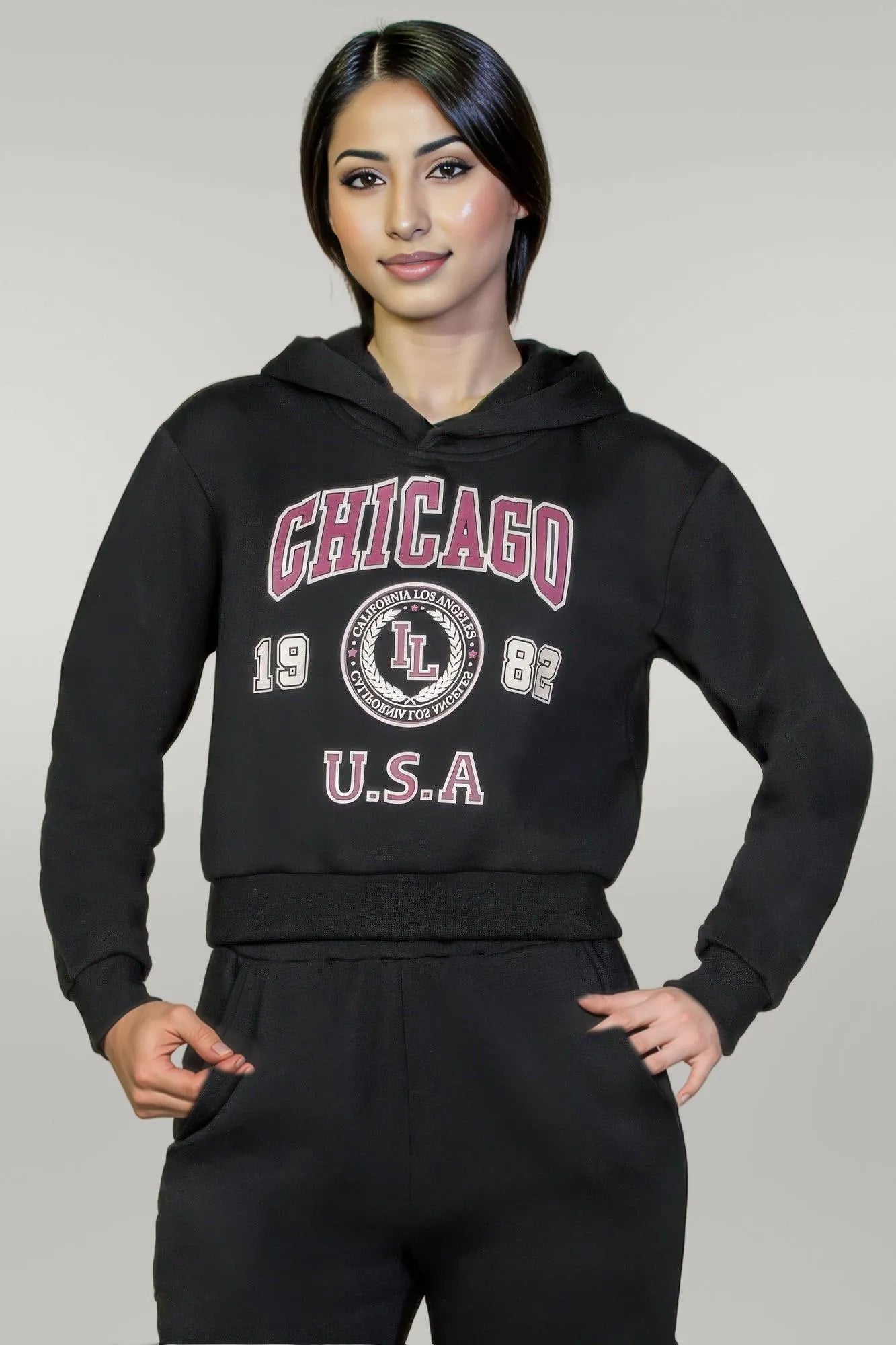 Graphic Drop Shoulder Pull Over Hoodie
