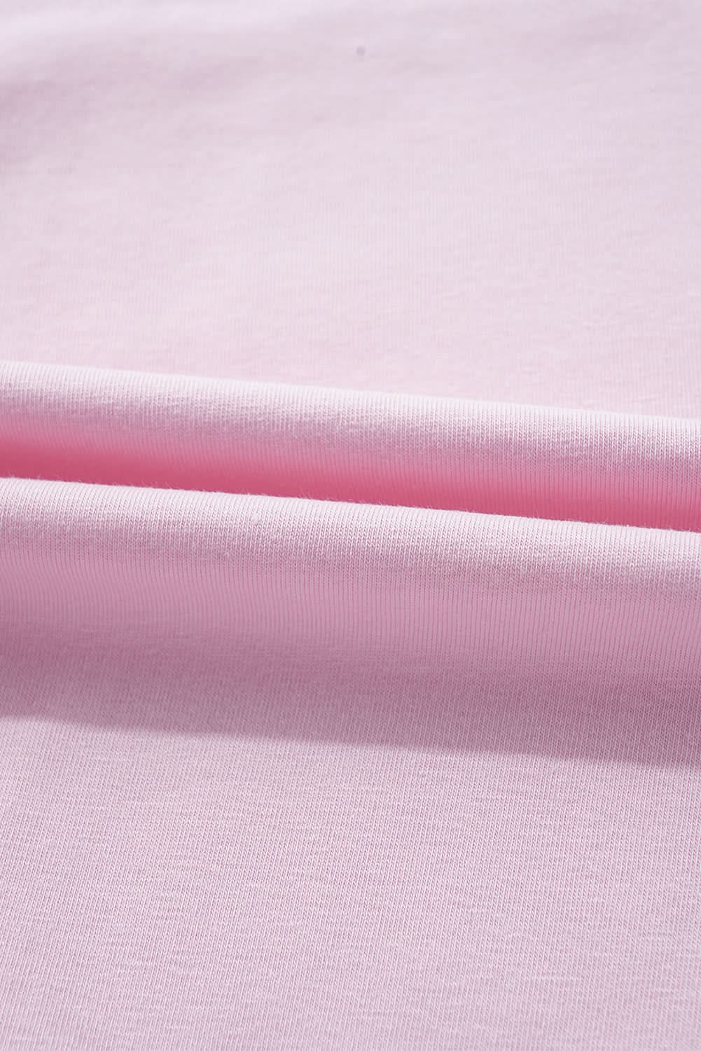 Pink Color Block Patchwork Seamed Crewneck T Shirt