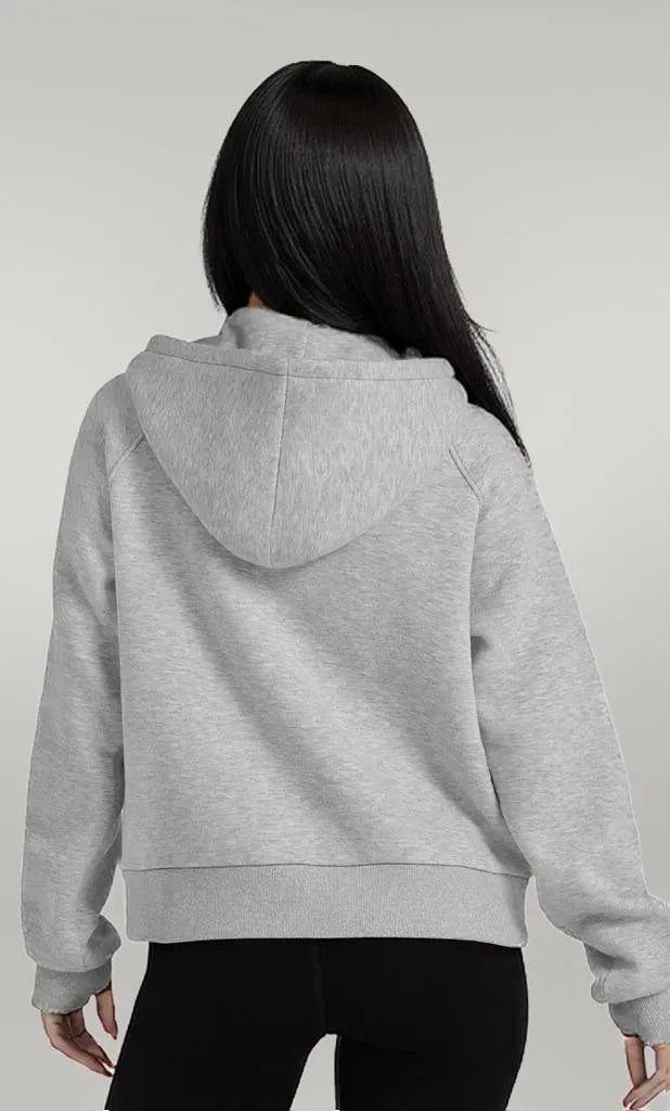 Half-Zip Hoodie with Kangaroo Pocket