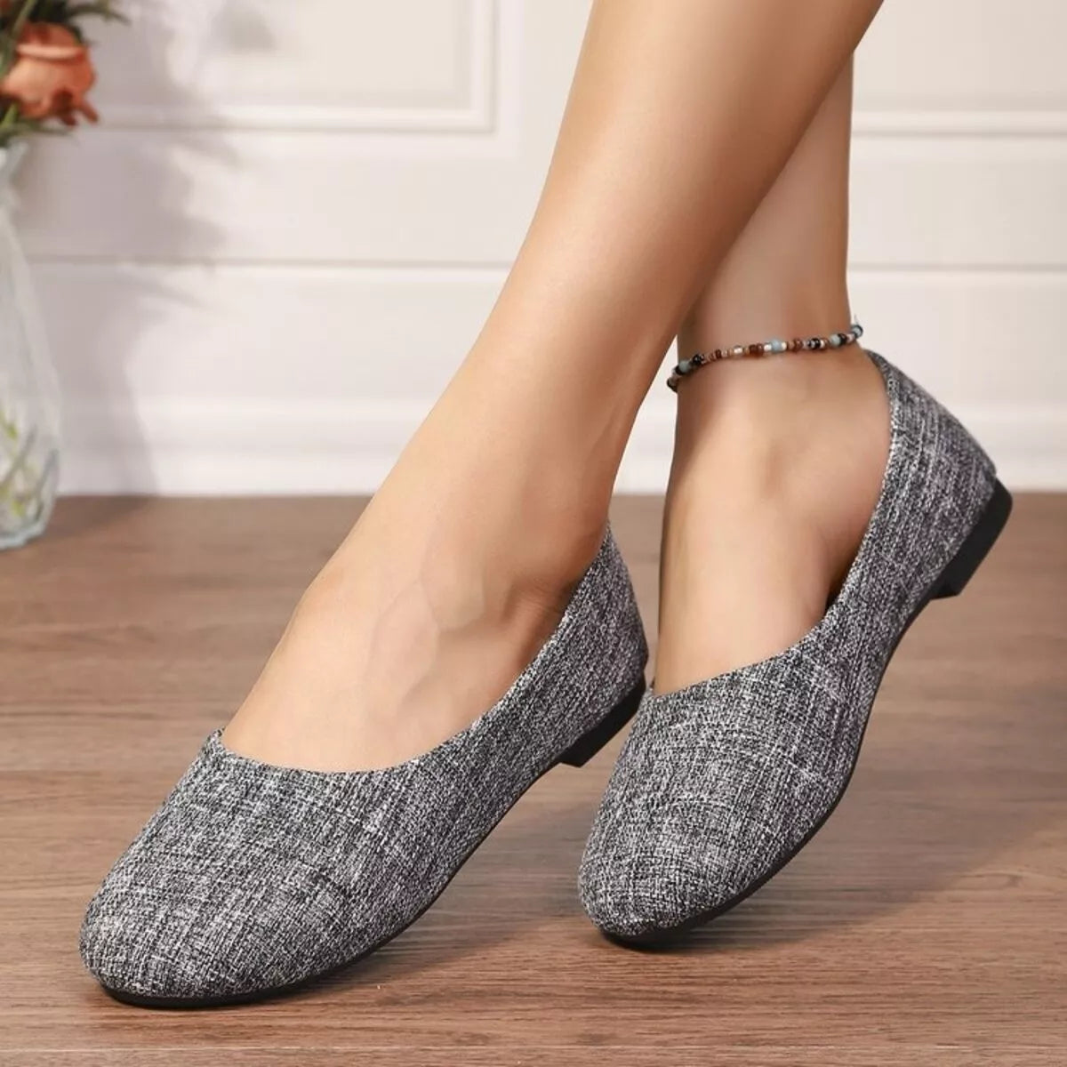 Round Toe Flats Slip-Ons