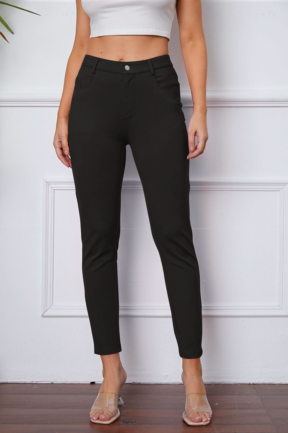 StretchyStitch Pants by Basic Bae Dusty Blue