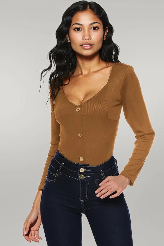 Button Detail Bodysuit