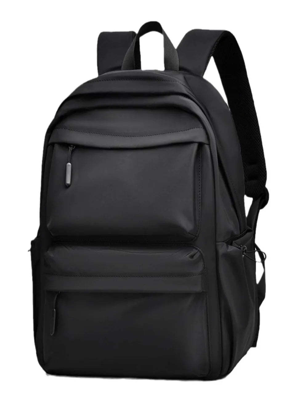 Multi Pocketed Adjustable Strap Backpack Bag Black One Size