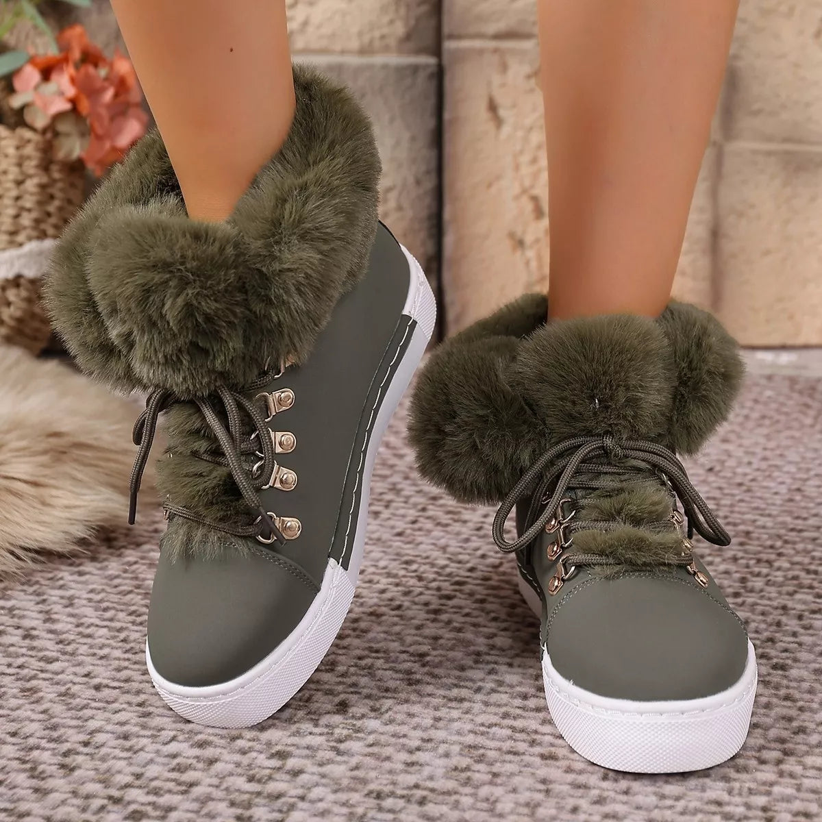 Round Toe Platform Boots