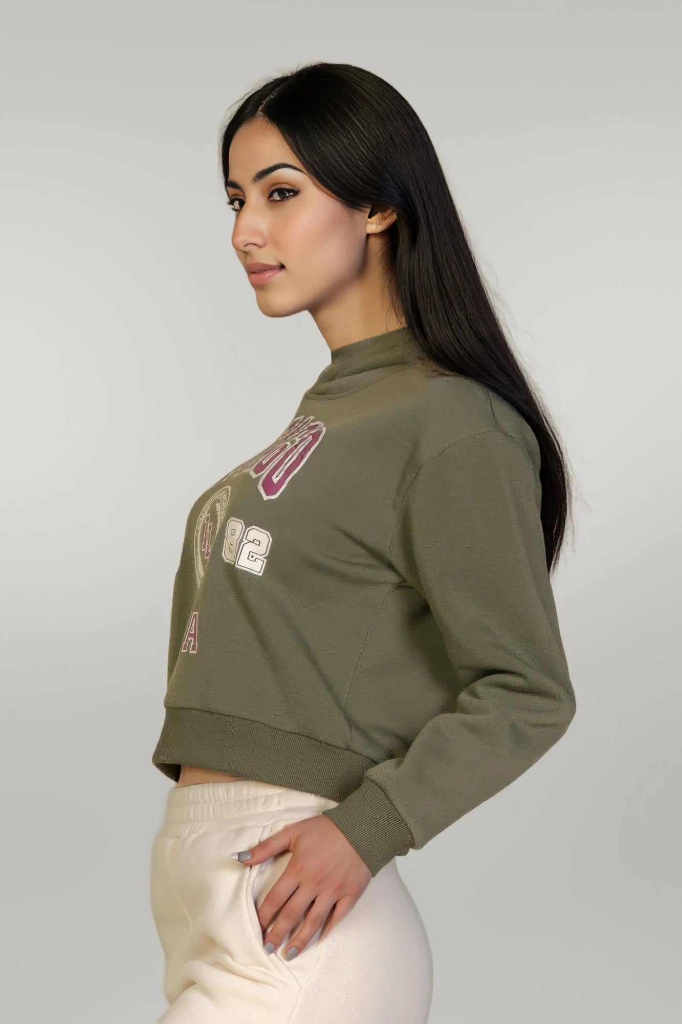Graphic Drop Shoulder Pull Over Hoodie