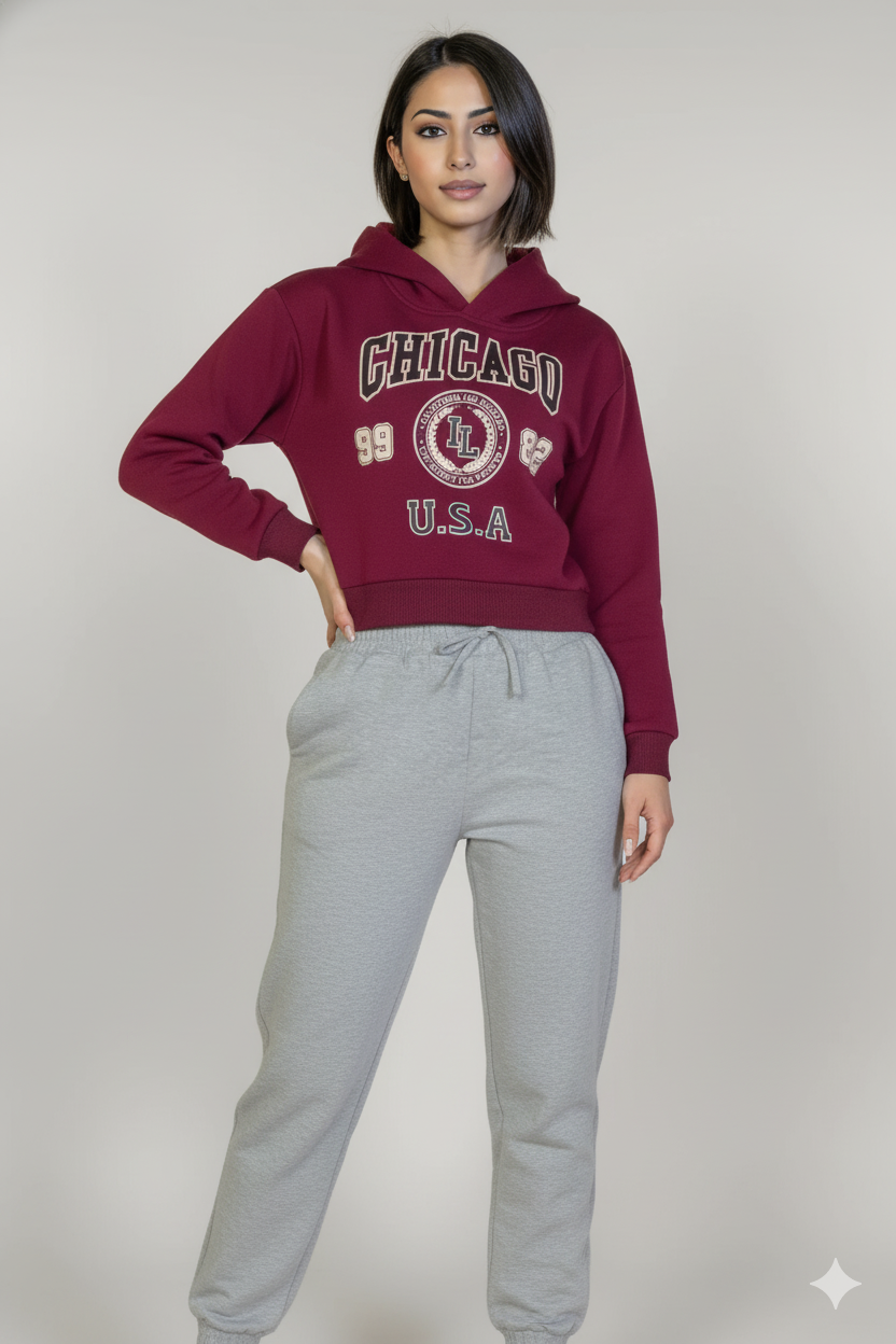 Graphic Drop Shoulder Pull Over Hoodie