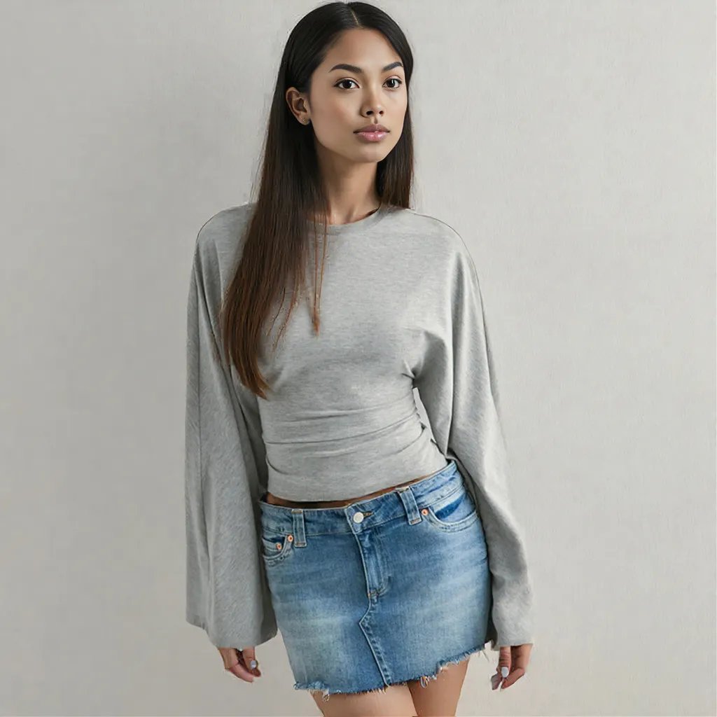 Solid Color Waist Tight Slimming Long Sleeve