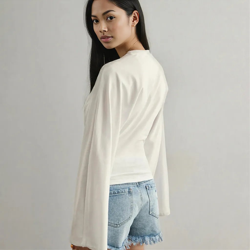 Solid Color Waist Tight Slimming Long Sleeve