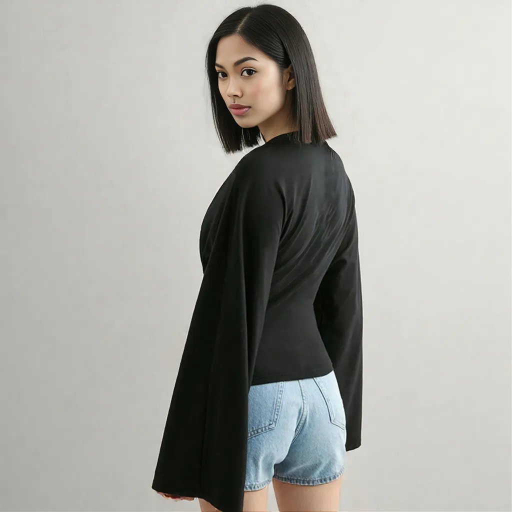 Solid Color Waist Tight Slimming Long Sleeve