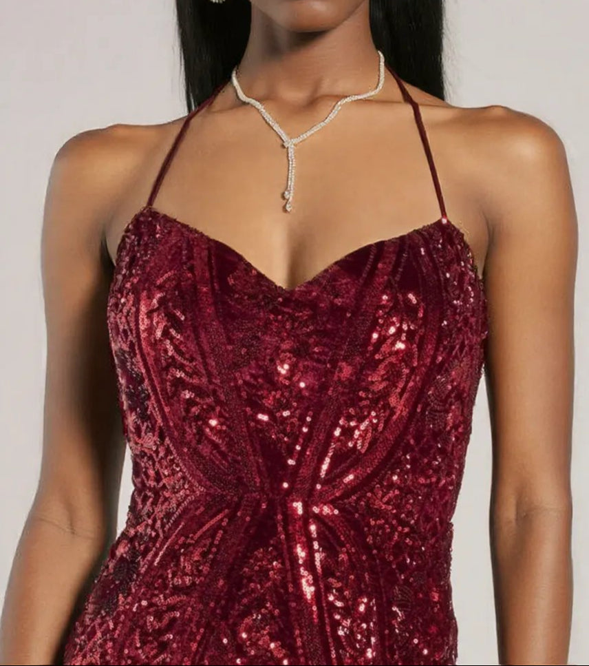 Sexy Sequined Cami Dress Maxi Dress
