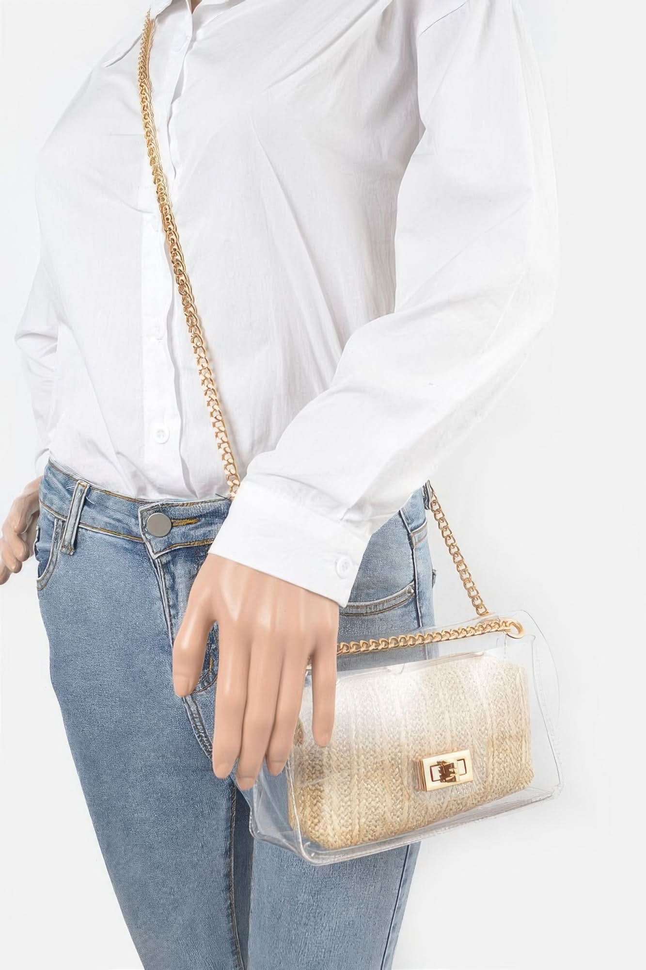 Transparent Crossbody Bag W/pouch