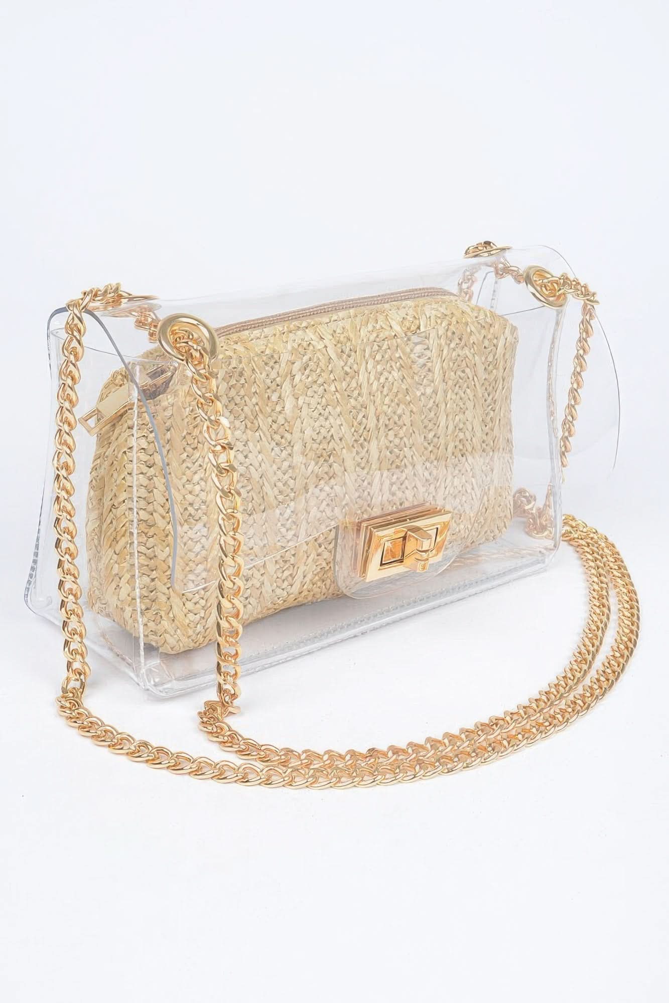 Transparent Crossbody Bag W/pouch