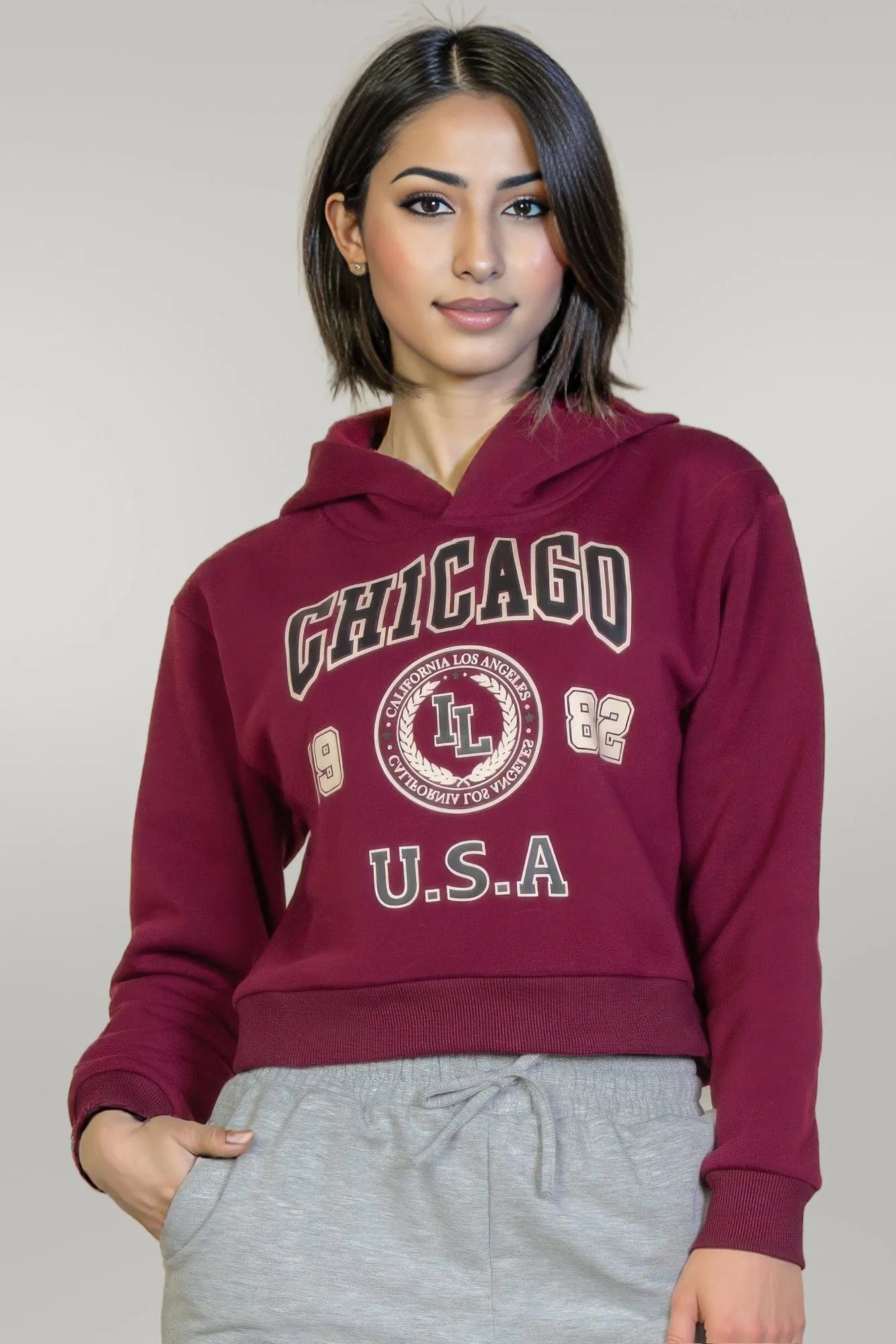 Graphic Drop Shoulder Pull Over Hoodie
