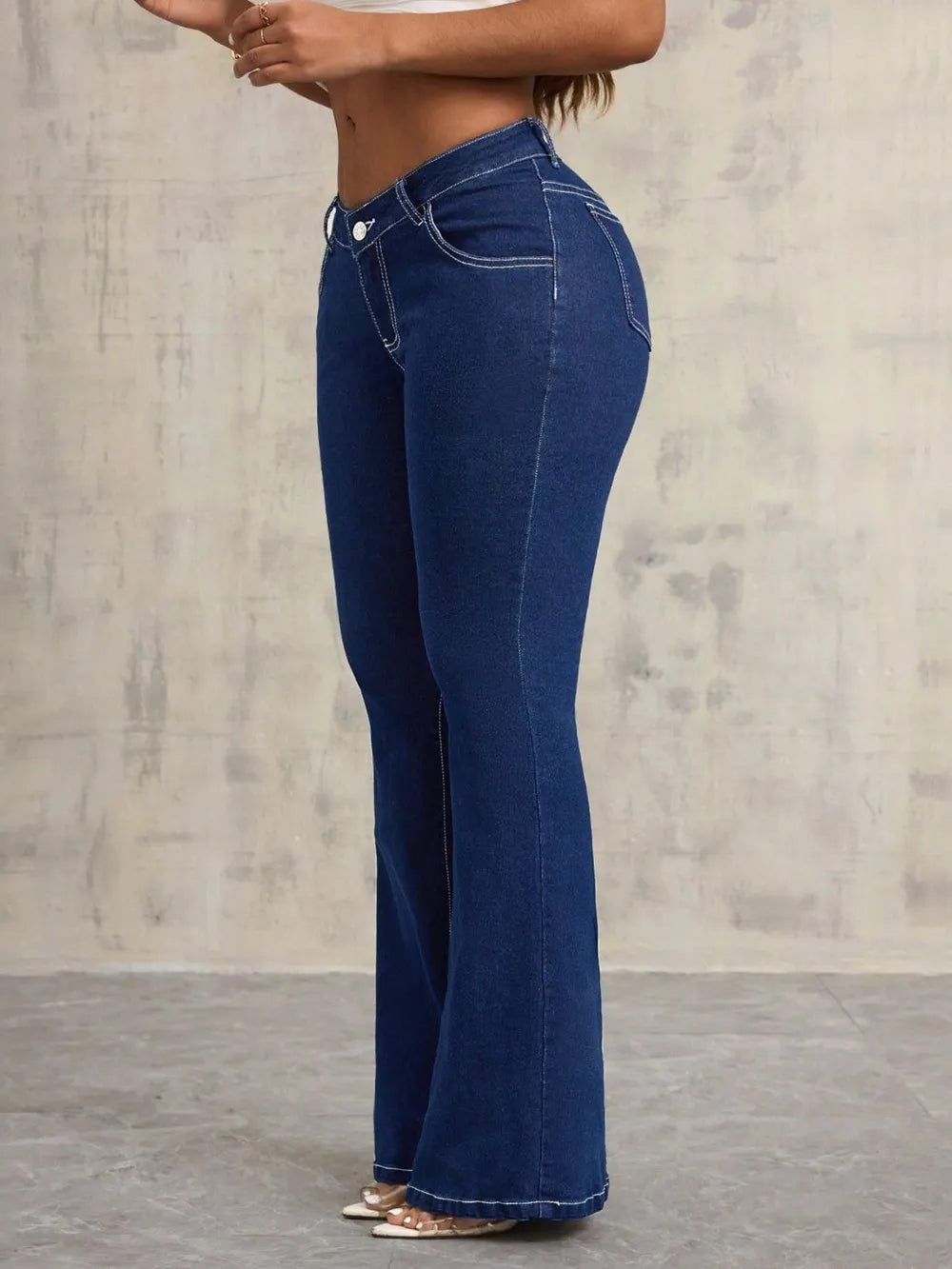 Flare Jeans with Pockets Dark