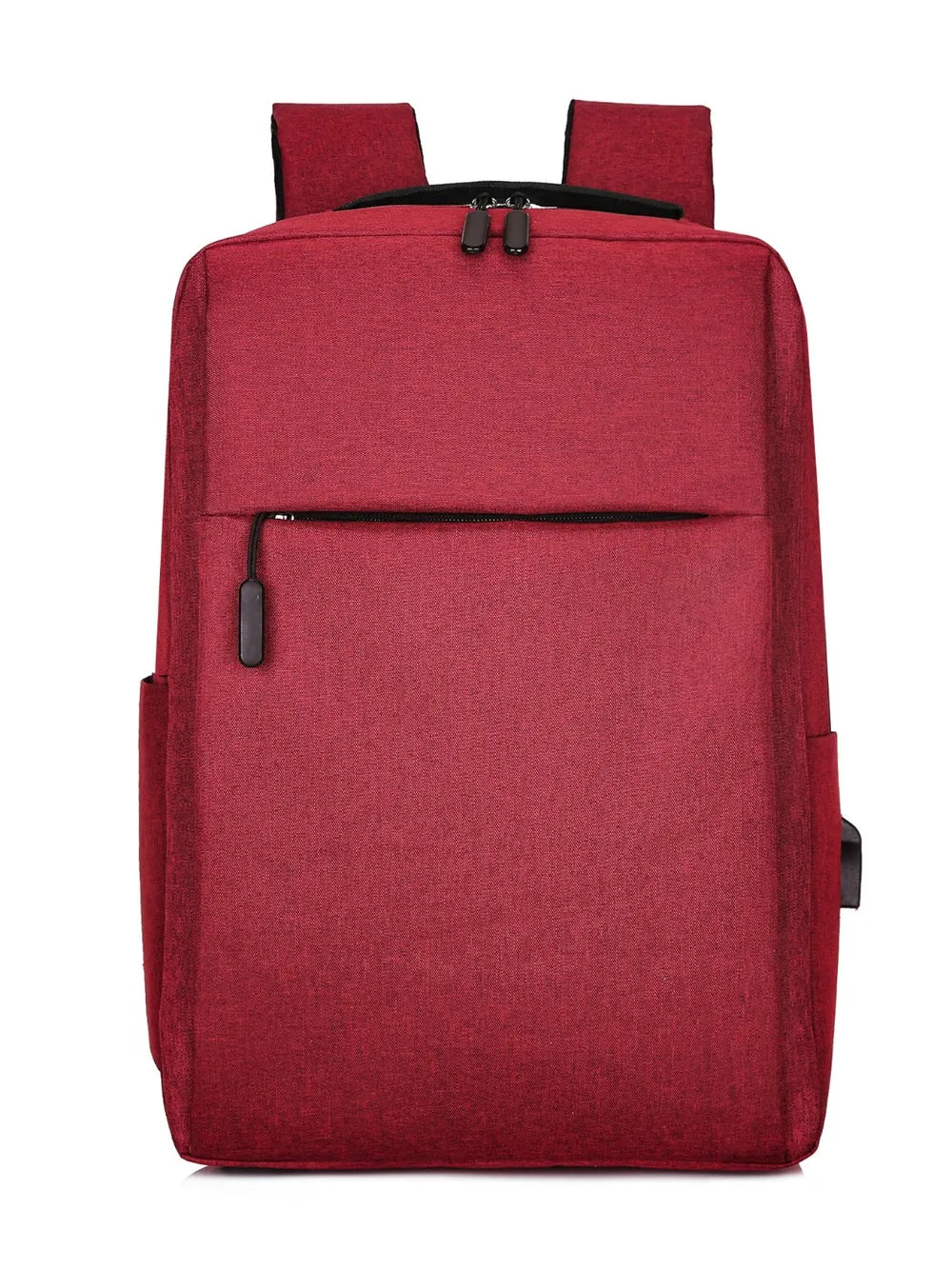Adjustable Straps Oxford Cloth Backpack Bag Burgundy One Size