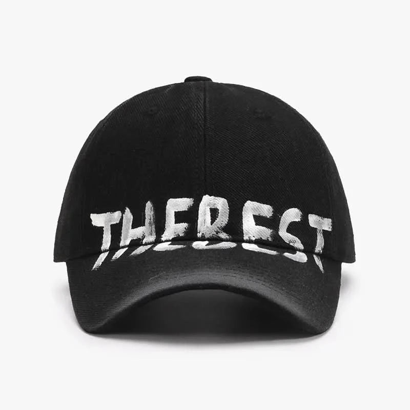 Letter Adjustable Baseball Cap Black One Size