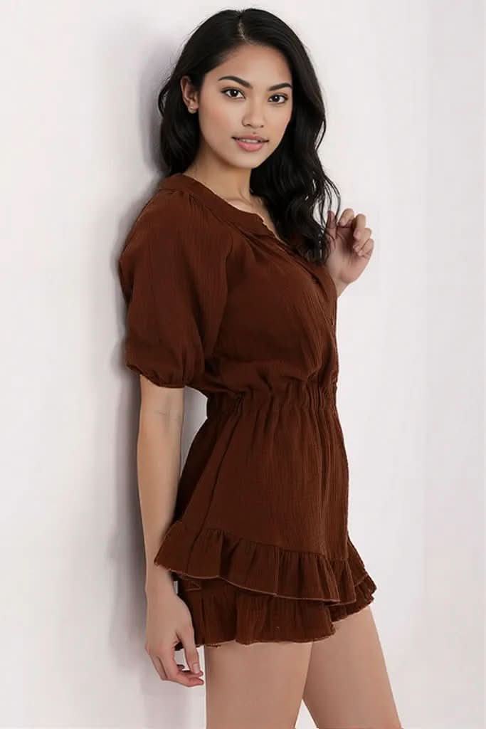 Feminine muslin Romper
