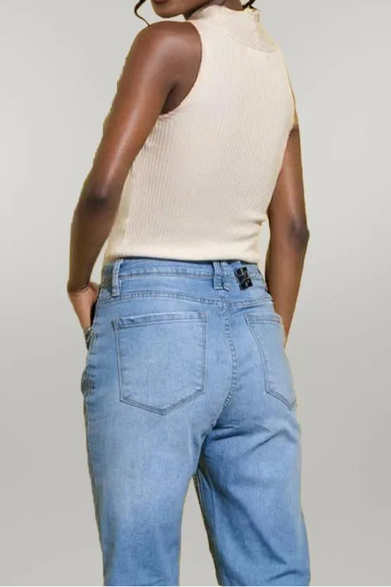 And The Why Basic Rib Cross Halter Neck Tank Top