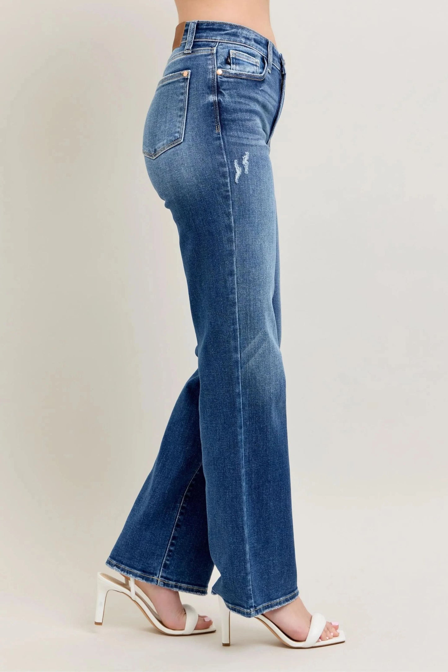 Judy Blue Full Size High Waist 90's Straight Leg Jeans DK