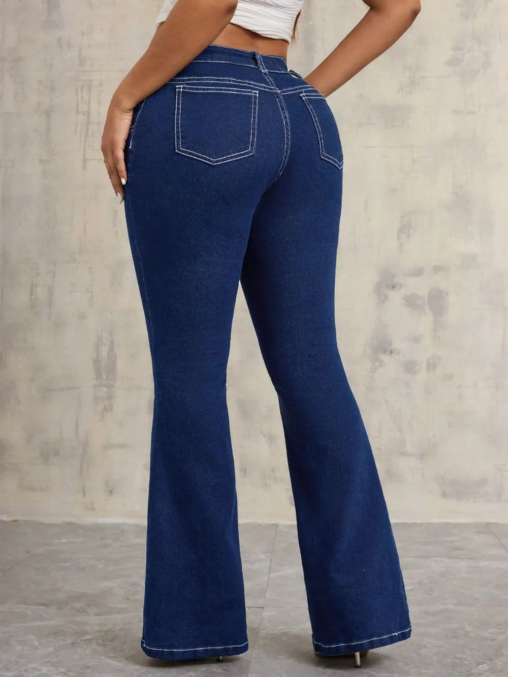 Flare Jeans with Pockets Dark