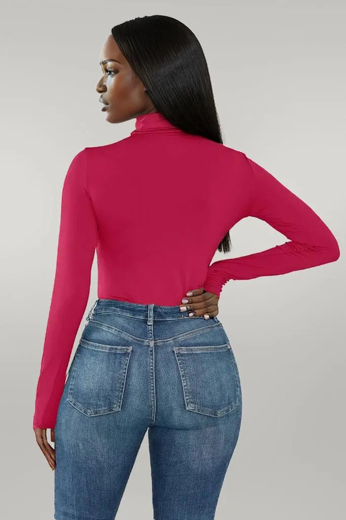 Turtleneck Long Sleeve Bodysuit