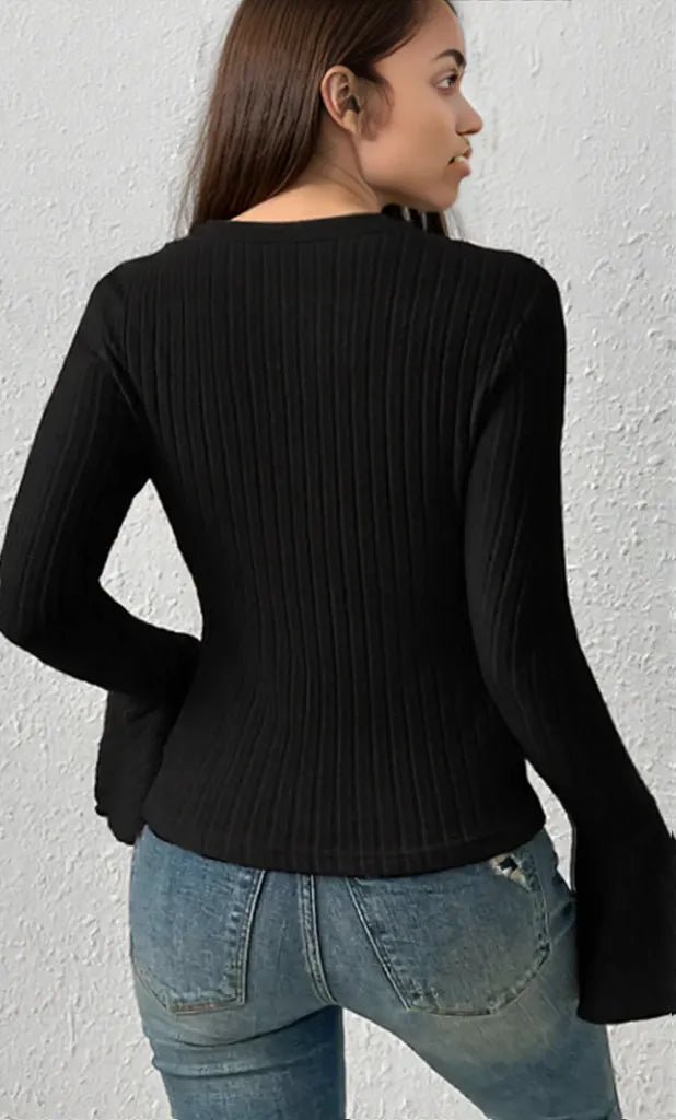 Scoop Neck Long Sleeve T-Shirt