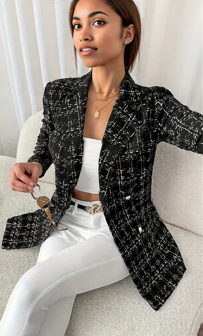 Tweed Double-Breasted Blazer