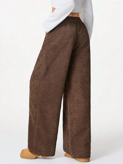 Drawstring Wide Leg Pants