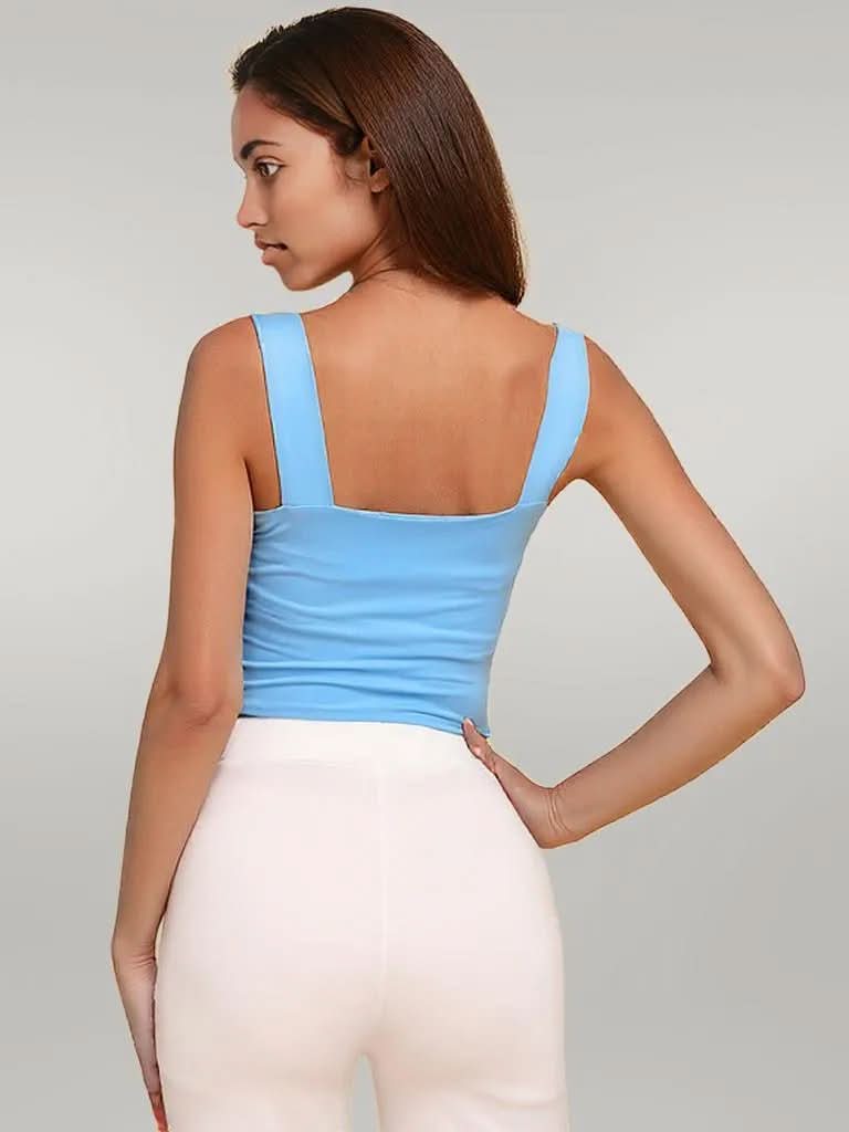Square Neck Sleeveless Knit Top