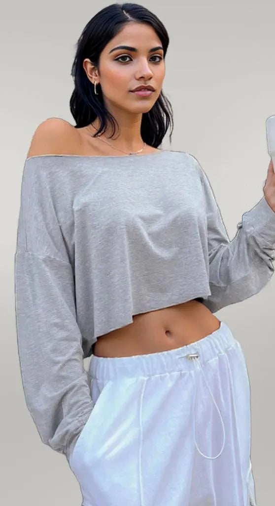 Boat Neck Long Sleeve T-Shirt