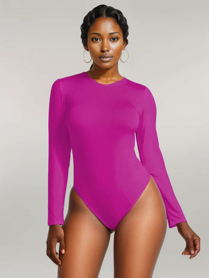 Round Neck Long Sleeve Bodysuit