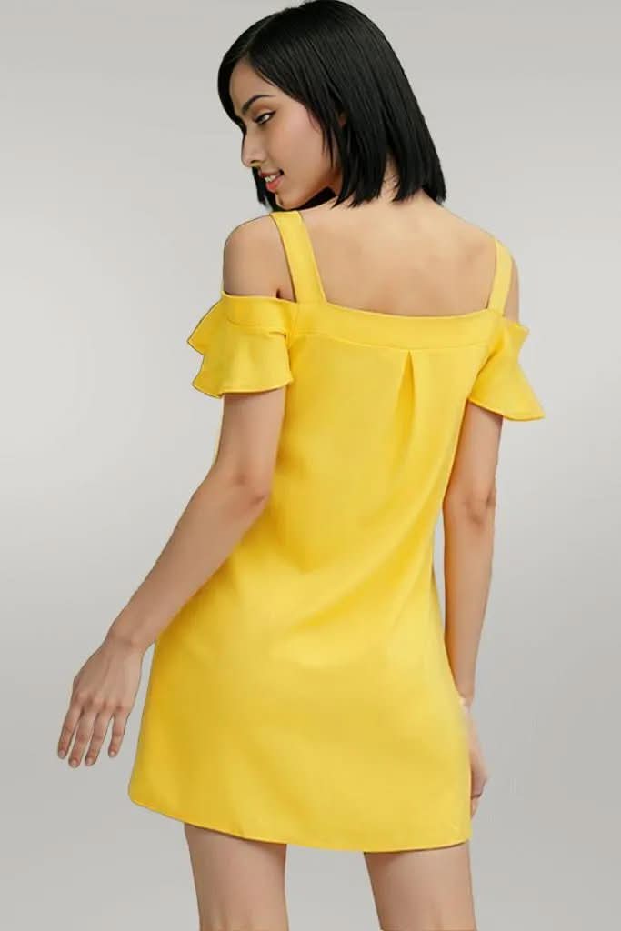 Cold-Shoulder Mini Dress