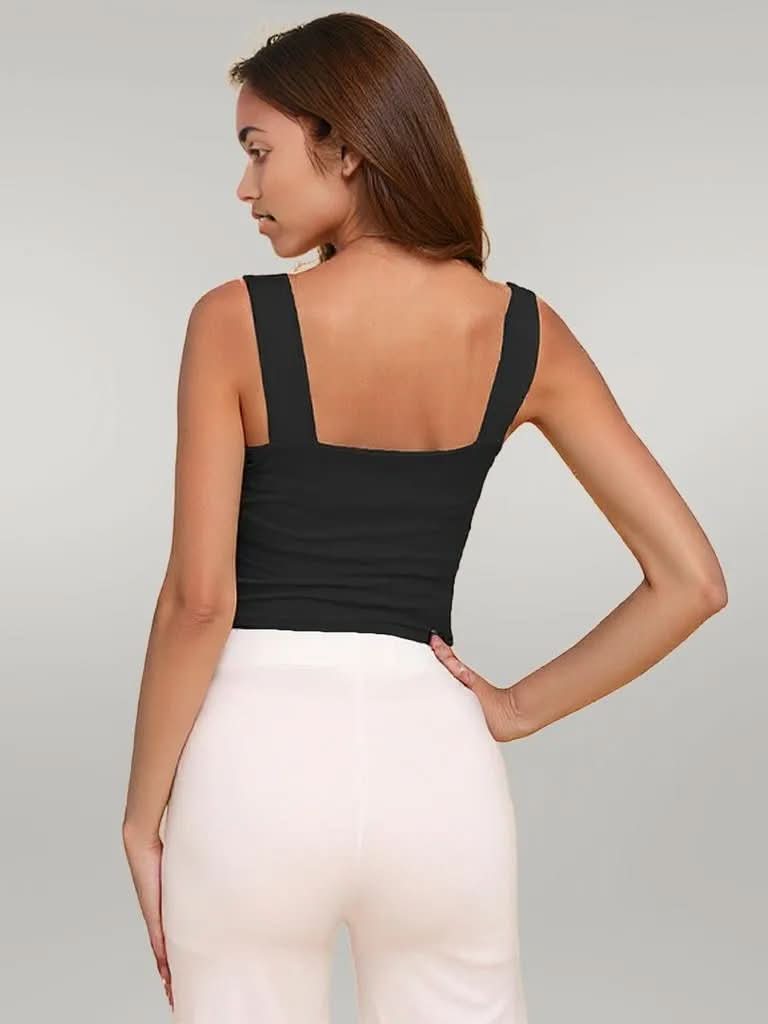 Square Neck Sleeveless Knit Top