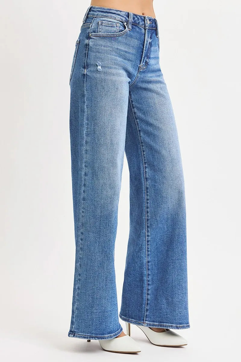 RISEN Full Size High Rise Wide Leg Jeans