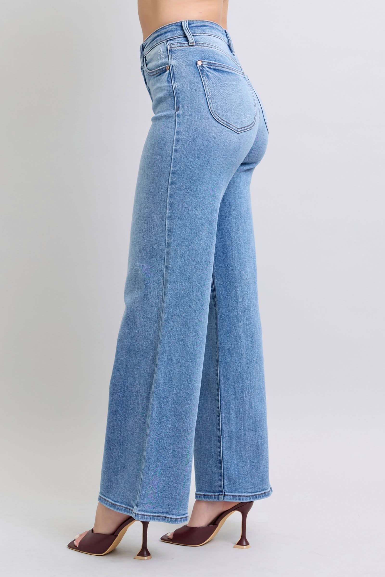 Judy Blue Full Size Wide Leg Jeans with Pockets Medium
