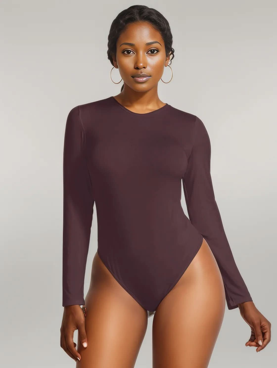 Round Neck Long Sleeve Bodysuit