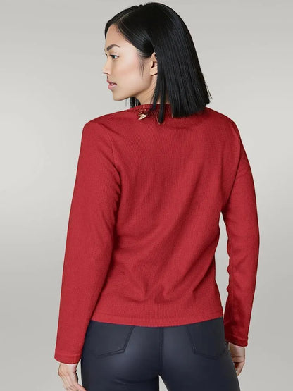 Notched Long Sleeve T-Shirt