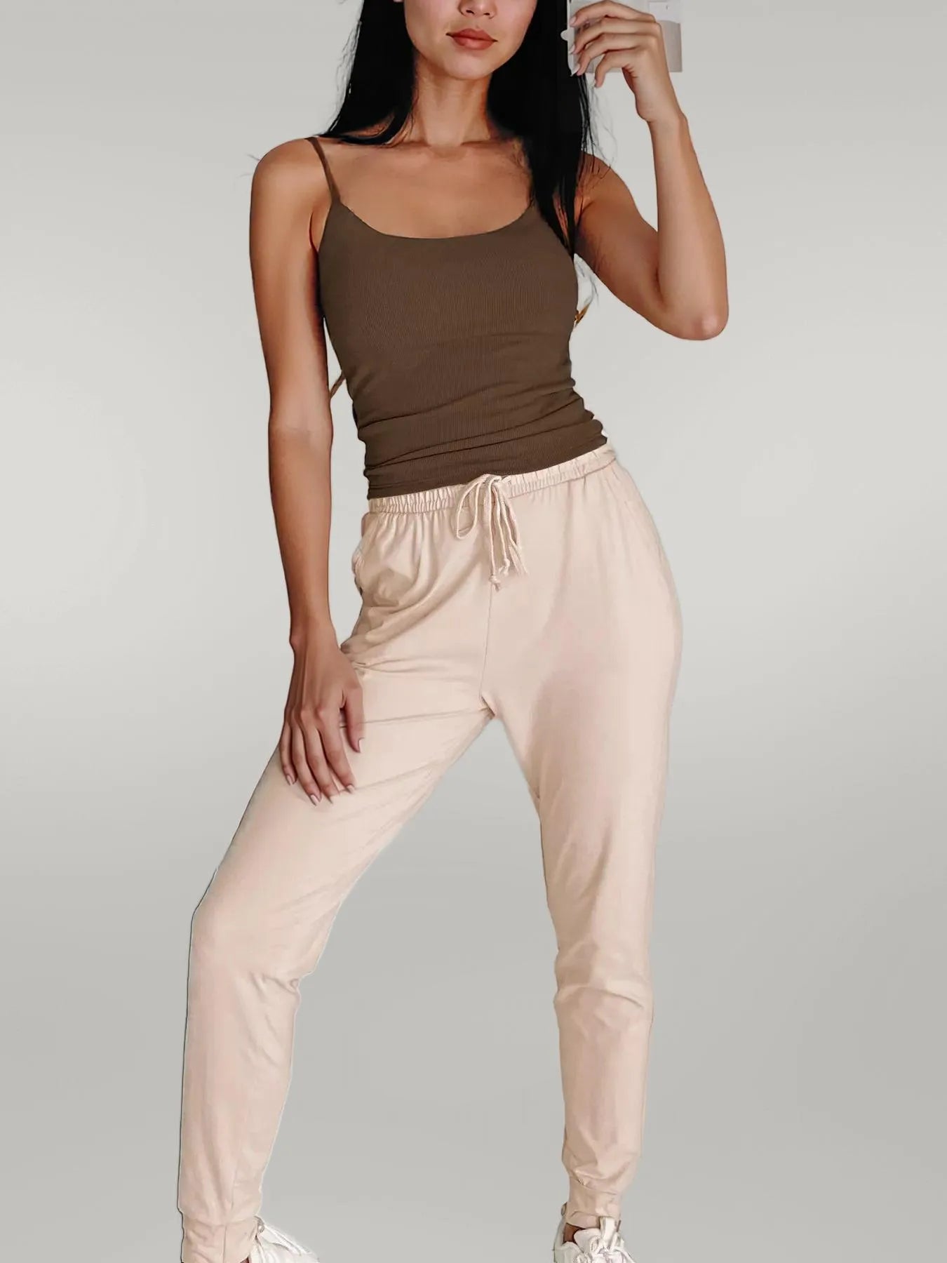 Scoop Neck Cami Coffee Brown