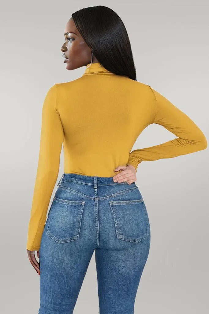 Turtleneck Long Sleeve Bodysuit