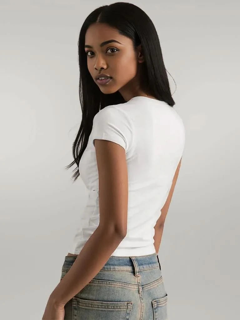 Surplice Short Sleeve T-Shirt White